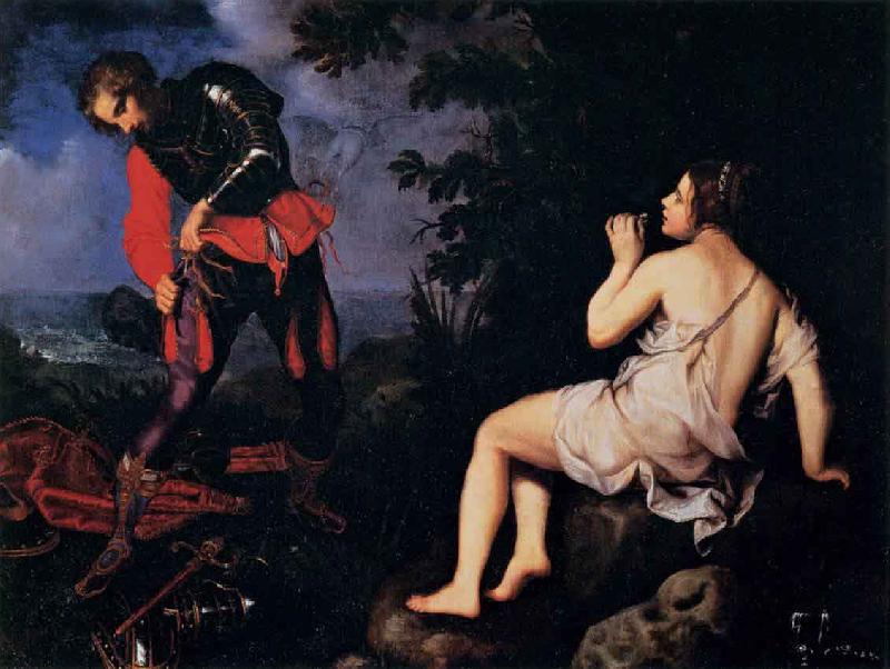 Giovanni Biliverti Angelica Hides from Ruggiero oil painting picture